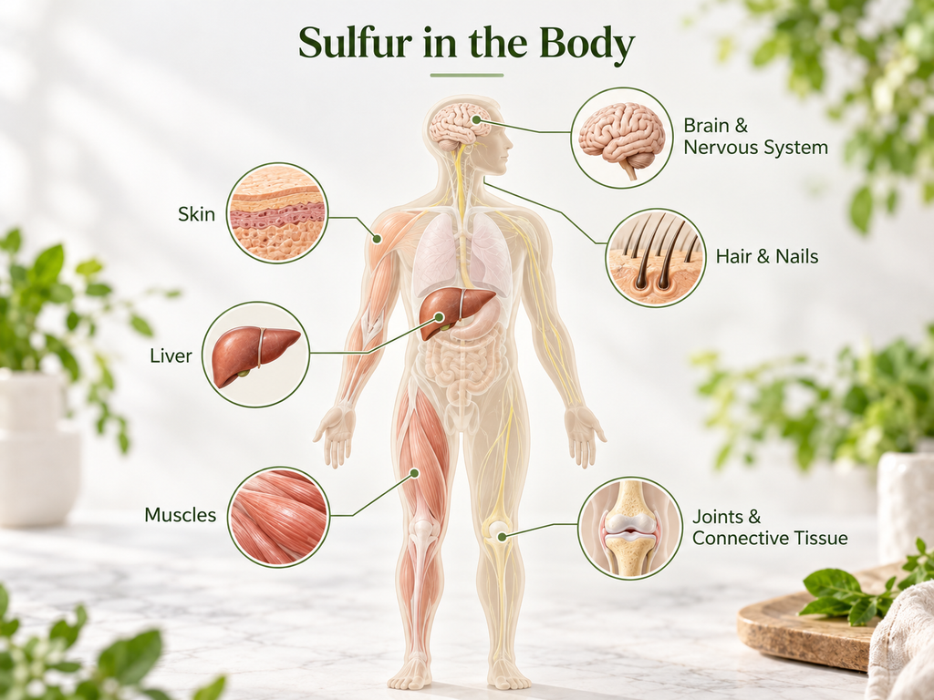Sulfur-containing compounds are found throughout the human body